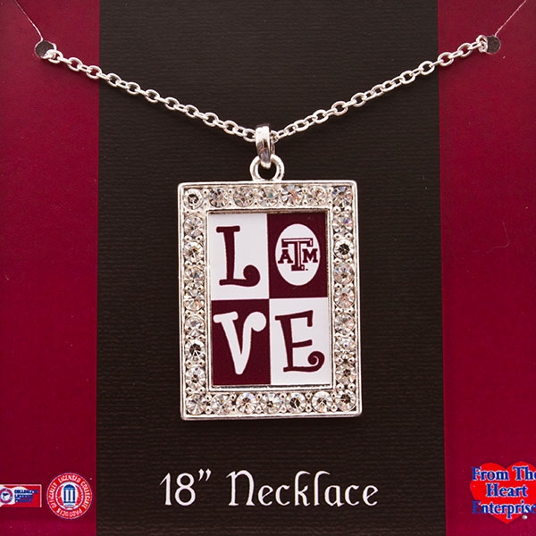 Wholesale show Aggie LOVE adorable Texas M necklace pendant inch inch
