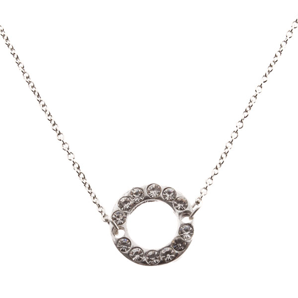 Wholesale inch necklace silver ring medallion crystal rhinestones