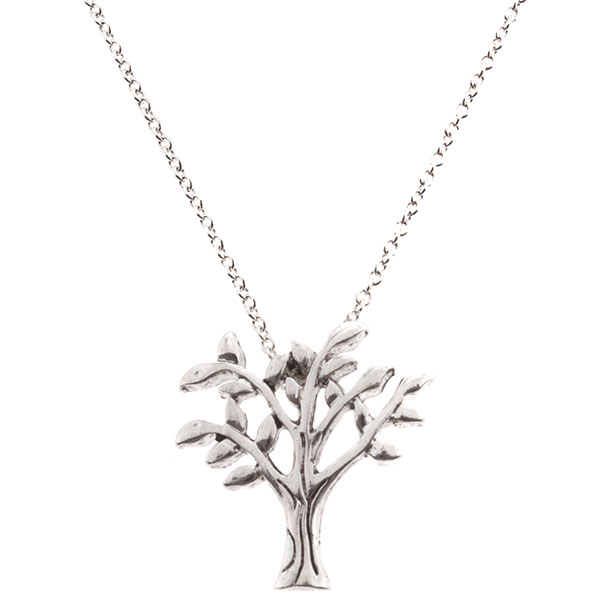 Wholesale inch necklace silver tree life