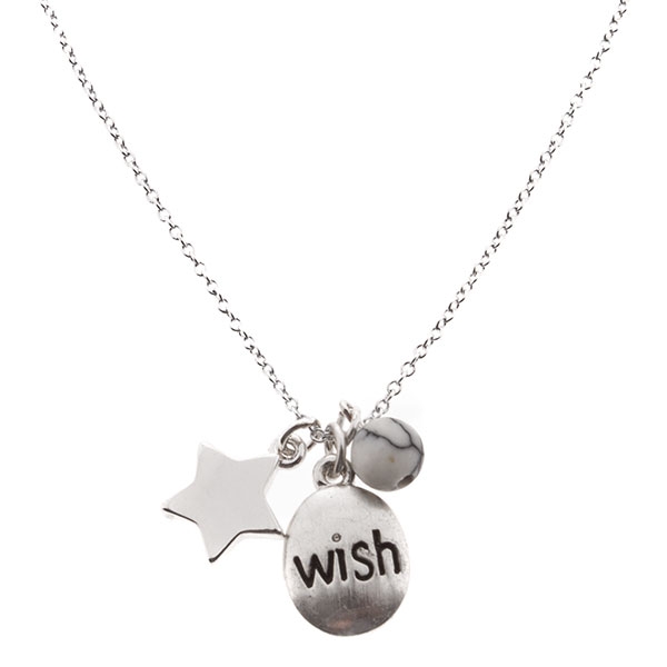 Wholesale inch necklace silver finish wish upon star