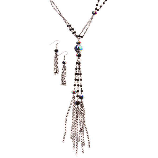 Wholesale necklace set assorted beads dangling chains