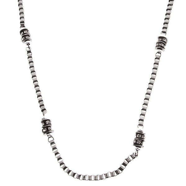 Wholesale silver chain necklace rhinestone elements