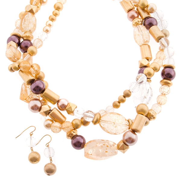 Wholesale necklace set layered assorted beads