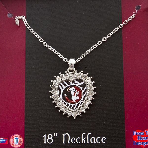 Wholesale inch Silver toned chain necklace inch heart Florida State charm rhine