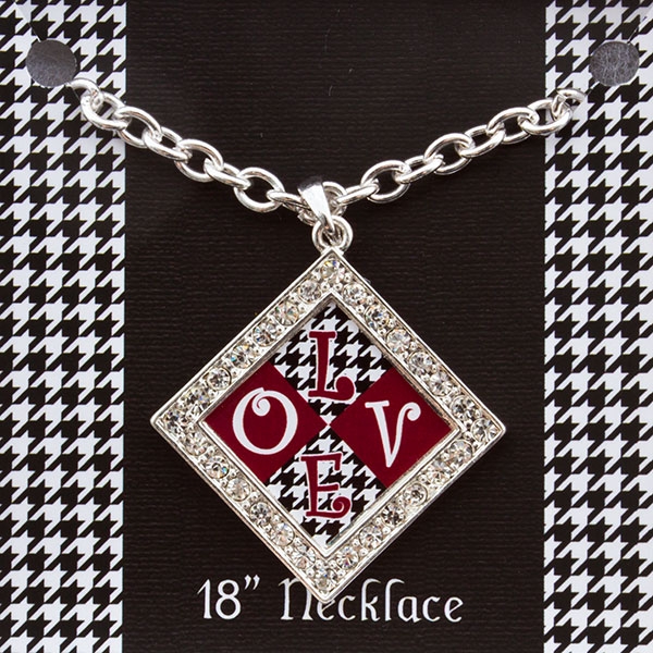 Wholesale inch Silver necklace houndstooth charm
