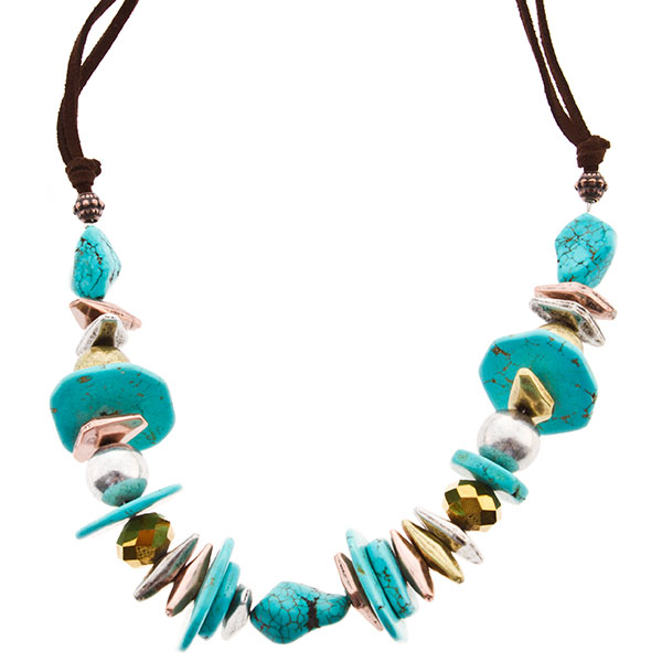 Wholesale inch chocolate brown suede necklace dual strands connecting alternati