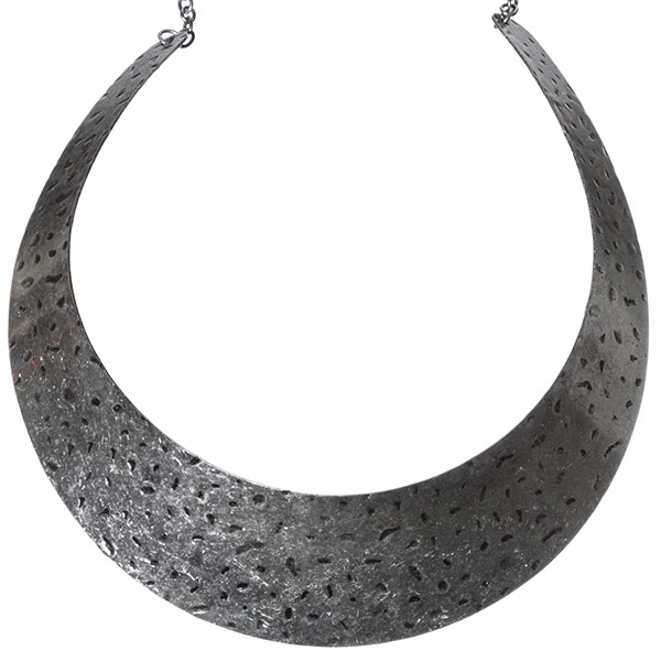 Wholesale hammered silver omega choker necklace adjustable clasp