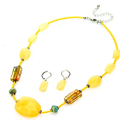 Wholesale polished Hematite Textured Gold Designs Fine Chain Necklace Earring Se