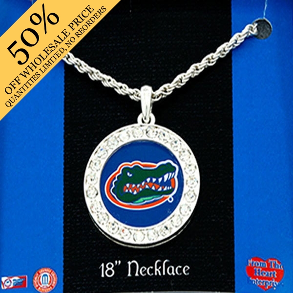 Wholesale officially Licensed Collegiate Product University Florida Necklace Pol