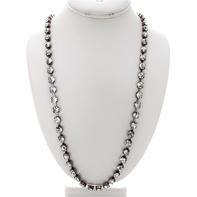 Wholesale crystalline Insets Dark Silver Necklace Lead Compliant Necklace Approx