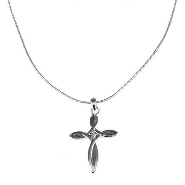 Wholesale inch silver chain necklace abstracted cross