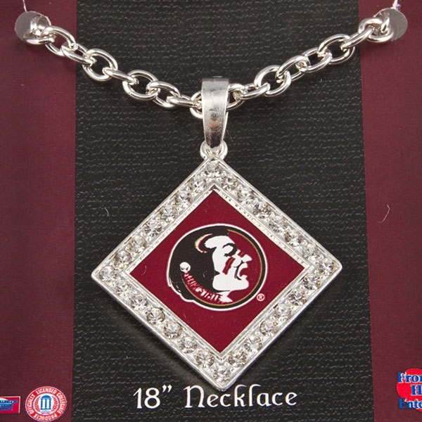Wholesale florida State University necklace inches diamond logo crystal rhinesto