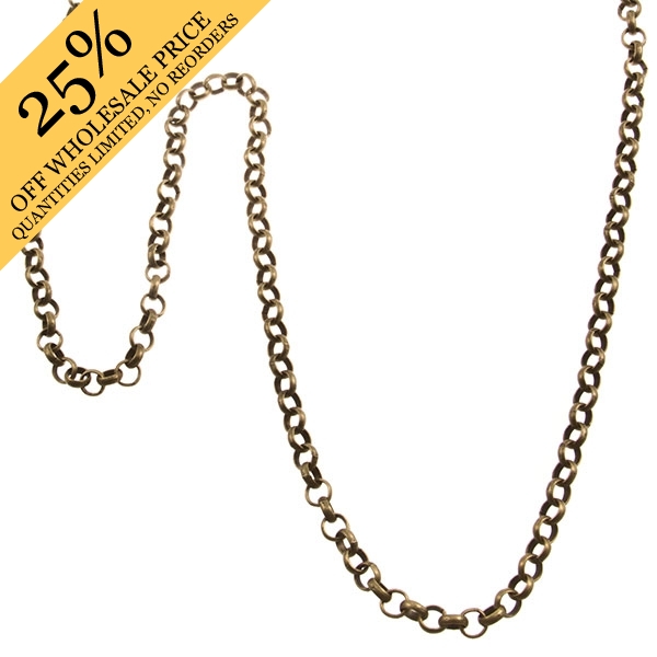 Wholesale brushed brass mm round chain inches