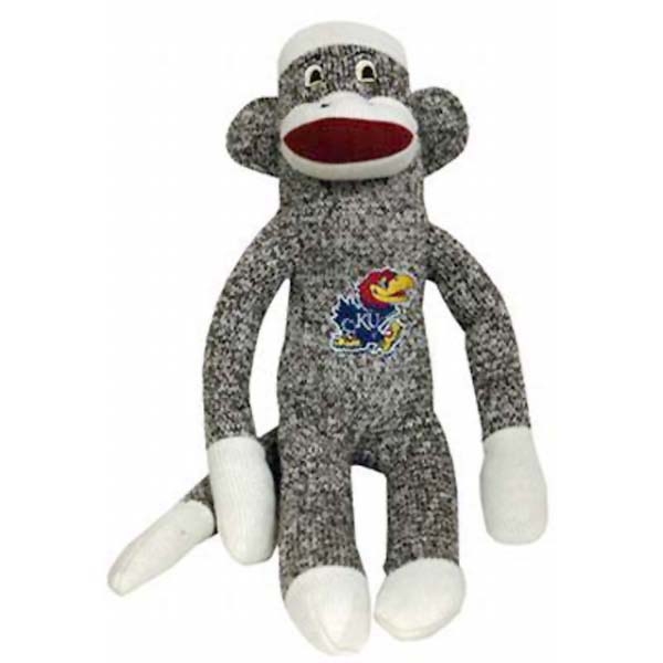 Wholesale make baby s Christmas classic plush sock monkey Kansas logo its chest