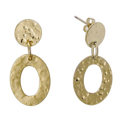 Wholesale gold Plated Sterling Silver Round Disk Cut Out Oval Disk Earrings w Ha