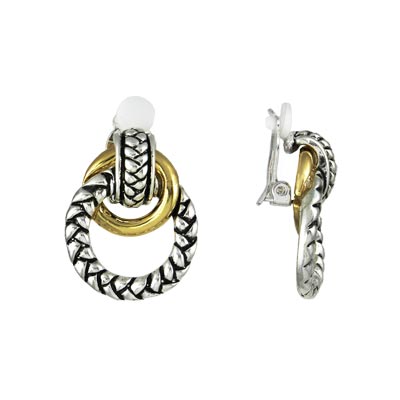 Wholesale designer Inspired Fashion Clip Earrings Polished Gold Silver Black App