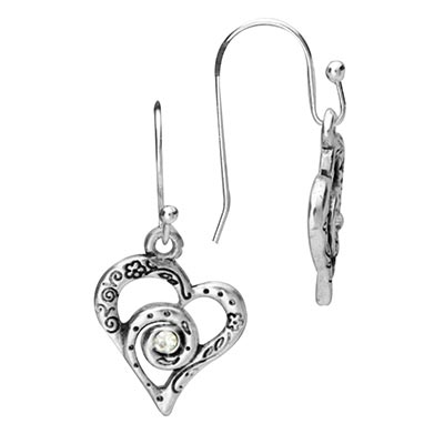 Wholesale heart Polished Silver Earrings Ear Wires Hypo Allergenic Posts Lead Ni