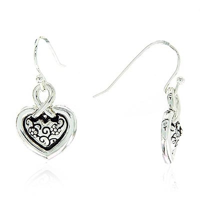 Wholesale heart Polished Silver Earrings Hypo Allergenic Posts Lead Nickel Safe