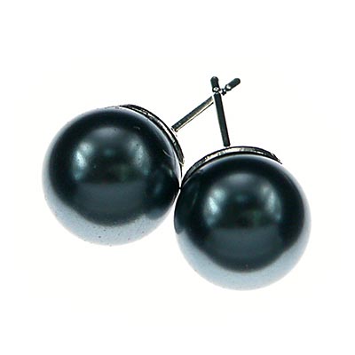 Wholesale hematite Glass Bead Pearl Earring Ear Post Matches Necklace Earring Ap