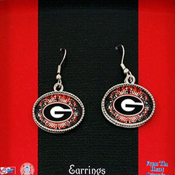 Wholesale officially Licensed Collegiate Product University Georgia Earrings Ova