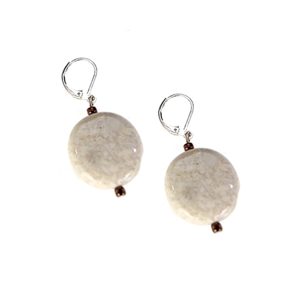 Wholesale genuine Semi precious Stone Quartz Rose Gold Beads Polished Silver Ear