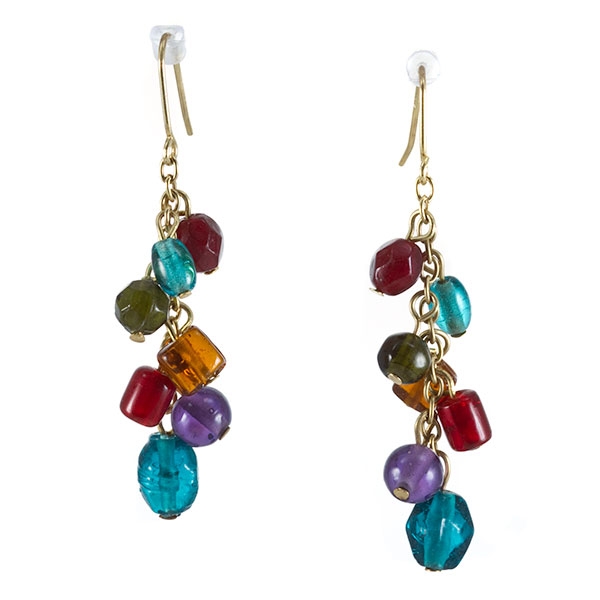 Wholesale dangling earrings multi color beads Judson Company s fashion jewelry l