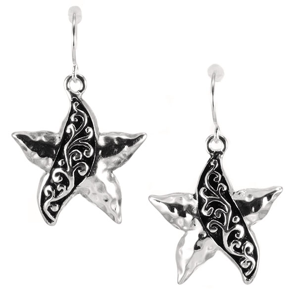 Wholesale silver fashion earrings star fish Judson Company s wholesale fashion j