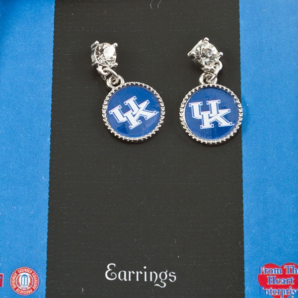 Wholesale university Kentucky medallion earrings