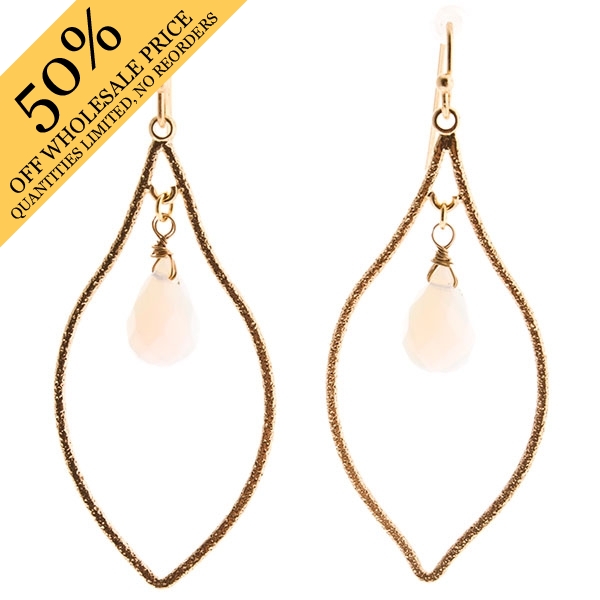 Wholesale teardrop casting earrings opal stone