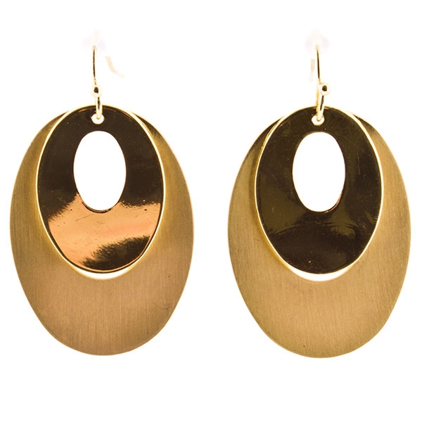 Wholesale dual double hoop earrings oval