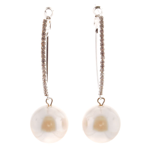 Wholesale earrings rhinestones pearl beads