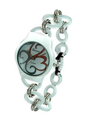 Wholesale fashion Watch White Metal Hoops Joined Polished Silver Hoops White Mat