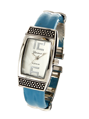 Wholesale silver Cuff Bangle Watch Aqua Band Brushed Silver Dial Polished Silver