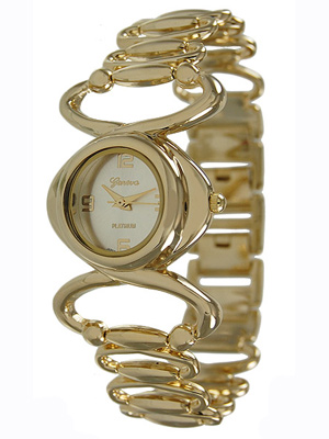 Wholesale polished Gold Metal Oblong Links Watch Locking Clasp Stainless Steel B