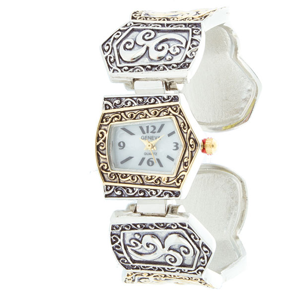 Wholesale silver gold ornate watch