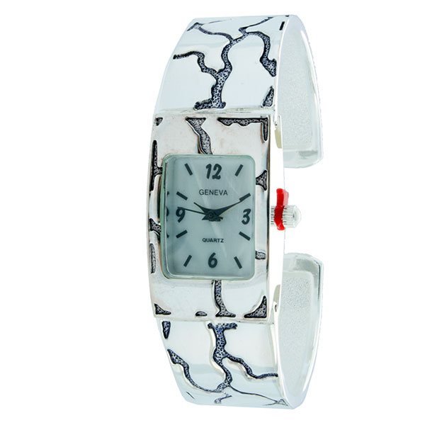 Wholesale silver giraffe print watch rectangular
