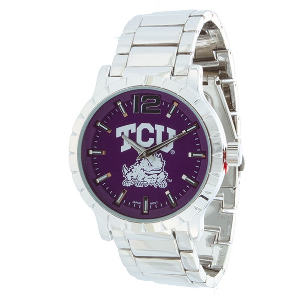 Wholesale collegiate watches MEN Silver band university logo watch