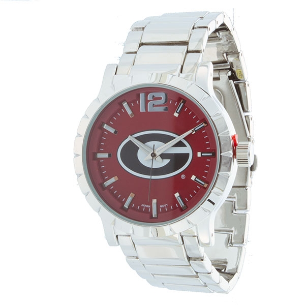 Wholesale collegiate watches MEN Silver band university logo watch