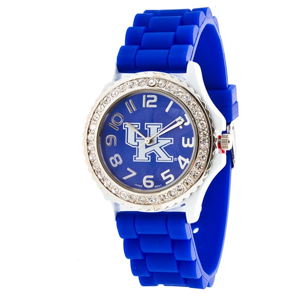 Wholesale silicone watch band crystal rhinestones surrounding Kentucky logo fash