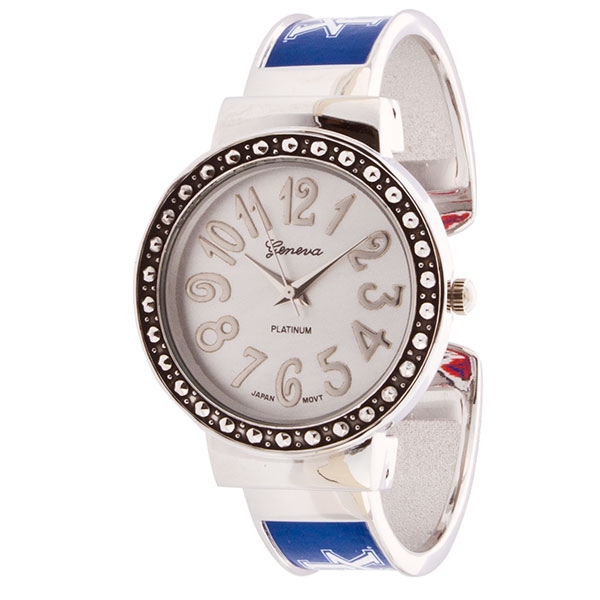 Wholesale kentucky Silver cuff watch whimsical silver watch trimmed rhinestones