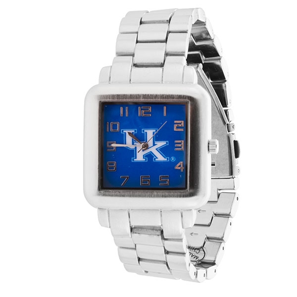 Wholesale collegiate watches MEN Silver band University Kentucky logo watch