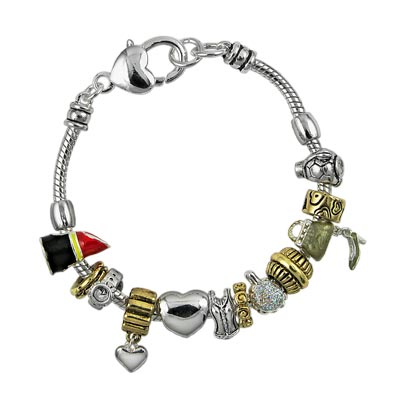 Wholesale designer Inspired Women s Fashion Slide Bracelet Polished Silver Lipst