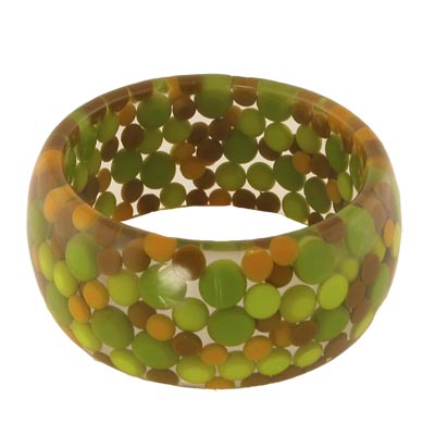 Wholesale brown Green Orange Tones Translucent Bracelet Bracelet Approx W