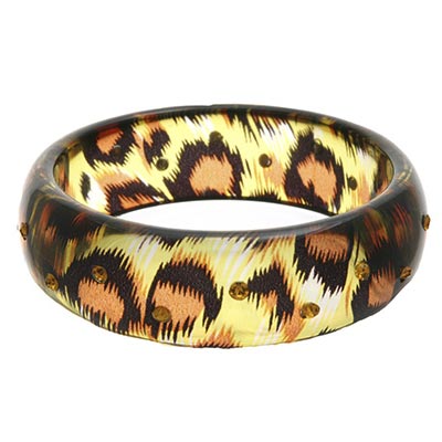 Wholesale translucent Animal Print Amber Rhinestones Bracelet Bracelet Approx W