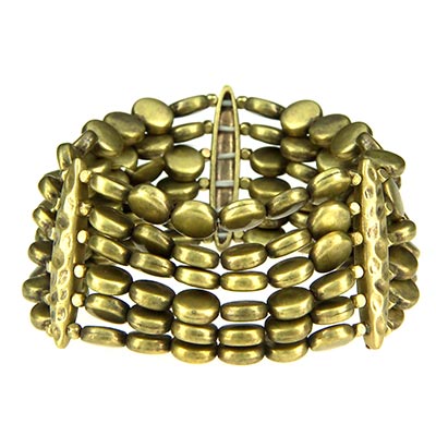 Wholesale six Strand Gold Designs Stretch Band Bracelet Bracelet Approx W