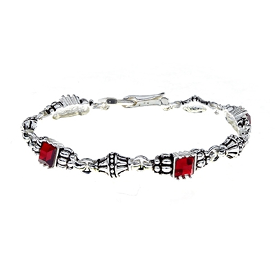 Wholesale designer magnetic bracelet red cz s Lead safe