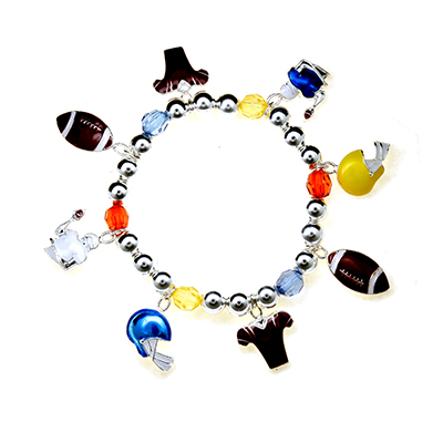 Wholesale footballs Jersey Helmet Other Multi colored Lacquered Charms Polished
