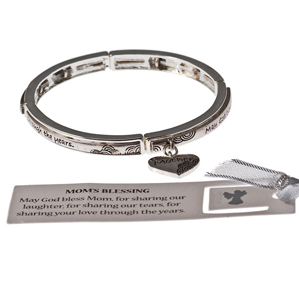 Wholesale silver bracelet inscription Mom s Blessing Judson s wholesale fashion
