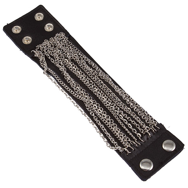 Wholesale denim bracelet rows silver chain decorative snaps Judson s wholesale f