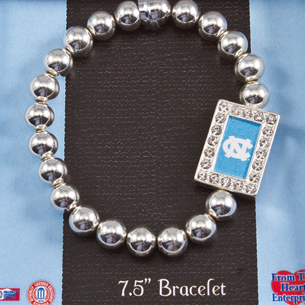 Wholesale north Carolina bracelet polished silver pearl beads crystal rhinestone